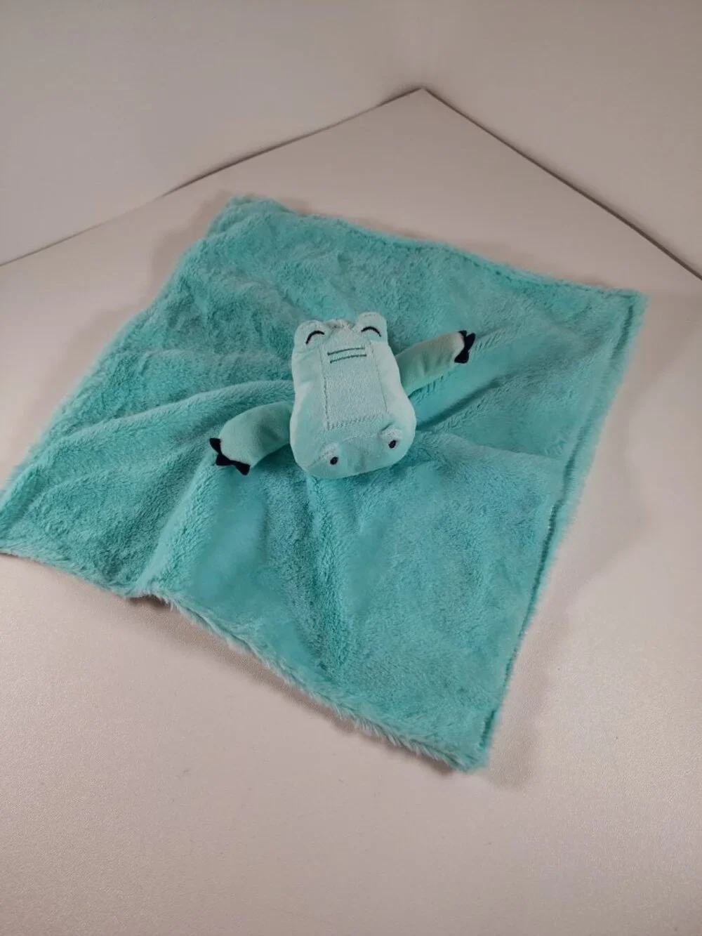 Carters Just One You ALLIGATOR Plush Security Blanket Lovey Blue Green Aqua
